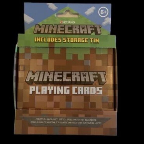 Minecraft Playing Cards Standard Card Deck in Collector Storage Tin NEW! Mojang - Picture 1 of 2